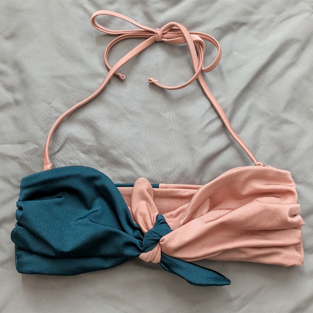 Tori Praver bandeau tie halter top